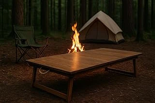 Pratikoutdoor Katlanır Sabit Ayaklı Kamp, Piknik Bahçe Masası 70X150 Cm - Ceviz Renk ürün görseli 1