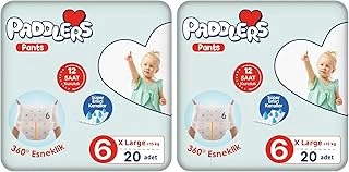 Paddlers Külot Bebek Bezi 6 Numara X-Large 20 Adet (15+Kg) Eko Paket (2 Paketi) ürün görseli 1