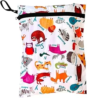Yorni Zoo Su Geçirmez Bebek Kirli Bez Kıyafet Islak Mayo Çantası 43X46 Cm ürün görseli 1