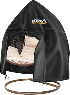 Haegs Bahçe Salıncağı Örtüsü, Rattan Salıncak Koltuk Koruma Kılıfı Brandası, Hamak Sandalye Dış Mekan Su Geçirmez Mobilyası Koruyucu Örtü - Çift Kişilik, 230 X 200Cm ürün görseli 1