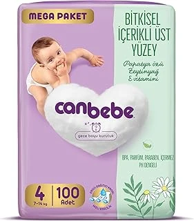 Canbebe Bebek Bezi 4 Beden (7-14 Kg) 100 Adet ürün görseli 1