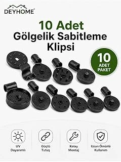 Gölgelik Sabitleme Klipsi Uv Dayanımlı – Sera, Bahçe Filesi, Gölgelik Tente Tarım Ağı Sabitleyici Klips Siyah (50) ürün görseli 1