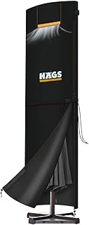 Haegs Bahçe Şemsiye Kılıfı, Veranda Parasol Konsol Şemsiyesi Brandası, Koruma Örtüsü, Su Geçirmez, Hava Koşullarına Dayanıklı Bahçe Gölgelik Güneşlik Örtüsü (210-45/72/32 Cm) Siyah ürün görseli 1