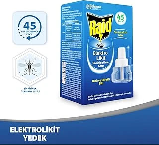 Raid Elektro Likit Sivrisineklere Karşı Hızlı Sürekli 45 Gece Etkili 1 Adet Elektro Likit Yedek Şişe ürün görseli 1