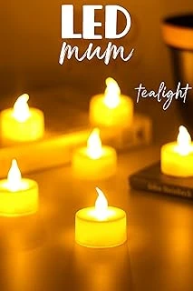 6 Adet Led Mum Tealight Mini Dumansız Pilli Alevli Dekoratif Yapay Mum Işıldak Beyaz 1036-2 ürün görseli 1