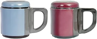 Andoutdoor And430 İçi Çelik Dışı Plastik Kupa Mug, Kırmızı/ Mavi, 500 ürün görseli 1