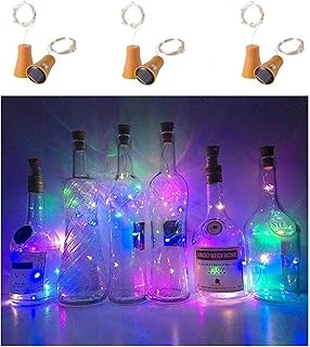 6'Lı Paket Güneş Enerjili Şarap Şişesi Işıkları, 20 Led Su Geçirmez Bakır Mantar Güneş Işığı Düğün, Noel, Dış Mekan, Tatil, Bahçe, Veranda, Yol Dekoru Için (Renkli) ürün görseli 1