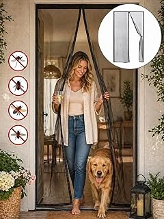 Beylini Hazır Mıknatıslı Kapı Sinekliği 60X210 Cm Hediye Cırt Bantlı Sinek Önleyici Kapı Bahçe Pencere Sinek Kovucu Sineklik Perdesi Tak Çıkar Hazır Siyah (Siyah) ürün görseli 1