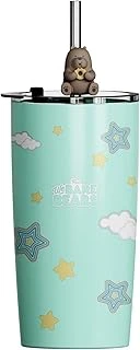 Miniso We Bare Bears Pipetli Termos (530Ml) - Boz Ayı ürün görseli 1