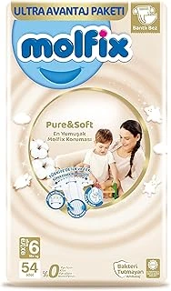 Molfix Pure&Soft Avantaj Paketi Extra Large 6 Beden Bebek Bezi (1 X 54 Adet) ürün görseli 1