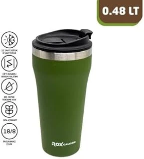 Rox Camping 0191 Kahve Termosu 0.48 Lt - Yeşil ürün görseli 1
