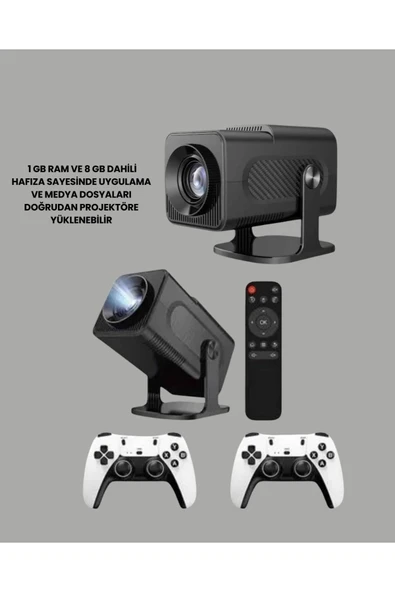 HCS350pro 1080P Full HD Taşınabilir Android Projektör - Resim 3