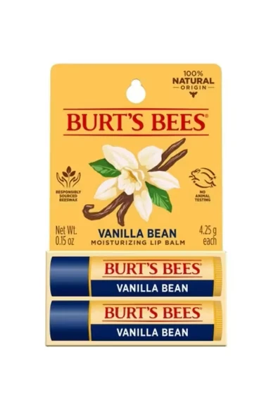Burt's Bees Vanilya Çekirdekli %100 Doğal Dudak Balsamı 2'li ürün görseli 1