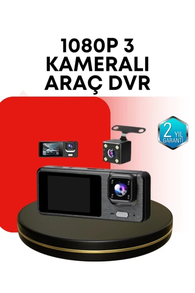 Araç Kamerası 3’lü Sistem | Full HD, Sesli Kayıt ve Park Gözetimi ürün görseli 1