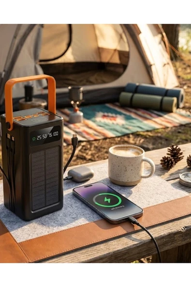 80.000 Solar Şarj Özellikli Yüksek Kapasiteli Powerbank Hızlı Şarj Destekli ürün görseli 1