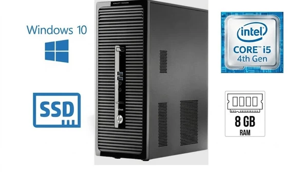 HP Prodesk 400 G2 MT Intel i7-4.Nesil 8 Ram 256 SSD Masaüstü Bilgisayar - Outlet ürün görseli 1
