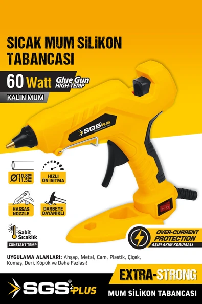 SGS5291 Elektrikli Sıcak Kalın Mum Silikon 60 Watt Standlı ürün görseli 1