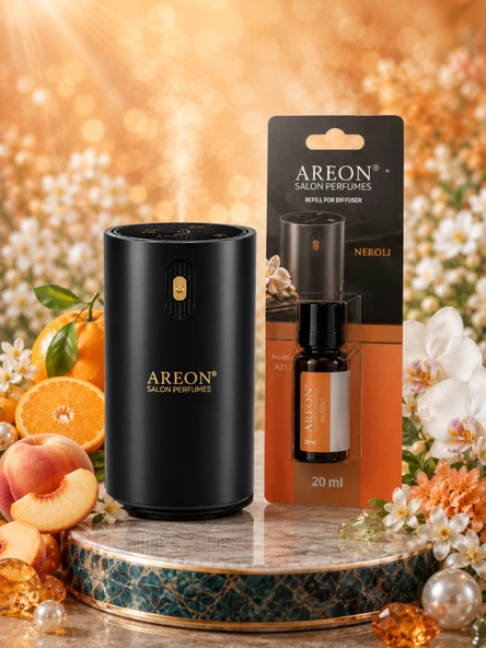 Areon Aromatik Difüzör Siyah (Klasik Metal) + Neroli ürün görseli 1