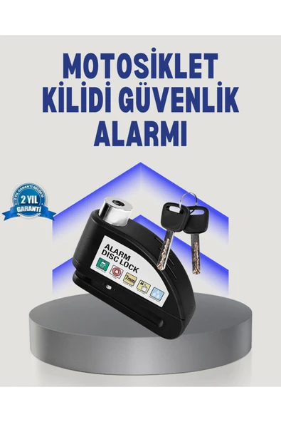 Disk Fren Kilidi Alarmlı Anti Hırsızlık Motosiklet Scooter Bisiklet ürün görseli 1