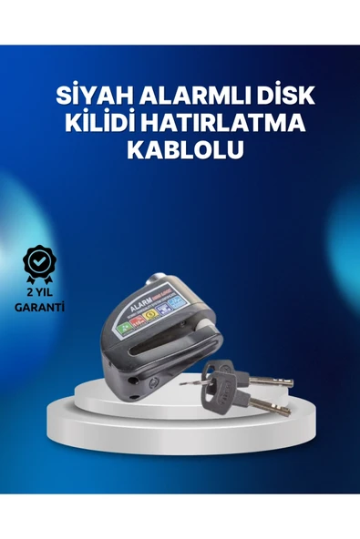Suya Dayanıklı 110dB Alarmlı Çelik Disk Kilidi ürün görseli 1