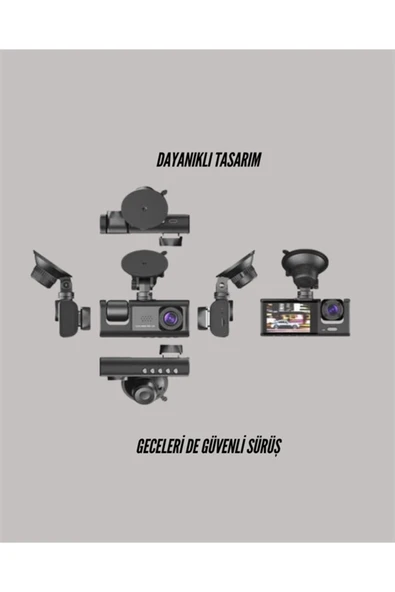 TA-01 LCD Ekranlı Gece Görüşlü Araç Kamerası - Resim 2