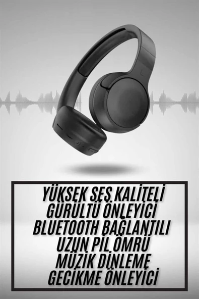 Yeni Nesil Kulak Üstü Bluetooth Kulaklık Type-C Girişli Yüksek Ses Kaliteli ürün görseli 1
