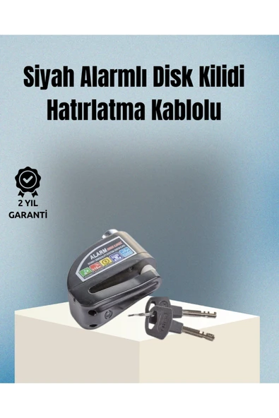 Motosiklet ve Bisiklet İçin 6mm Pinli Alarmlı Disk Kilidi ürün görseli 1