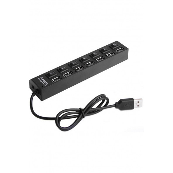 7 Port Usb Hub - On/Off Switch Işıklı - Usb Çoklayıcı - Chipli ürün görseli 1