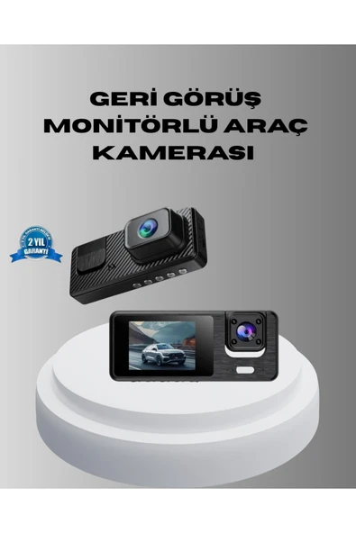 Park Modlu 3 Kameralı Araç Kayıt Cihazı 1080P Ön Kamera 2’’ Ekran ürün görseli 1