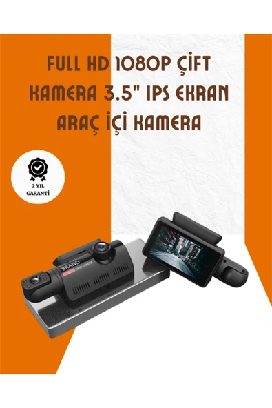 Araç İçi ve Ön Kameralı 3 İnç IPS Ekranlı Full HD Güvenlik Kamerası ürün görseli 1