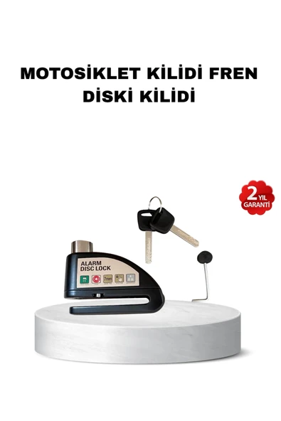 110 dB Alarmlı Disk Fren Kilidi Su Geçirmez Çelik Gövde Motosiklet Güvenlik ürün görseli 1