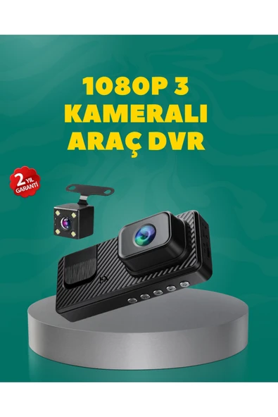 Full HD 1080P Araç Kamerası | Gece Görüşlü, Döngü Kayıt ve Geri Görüş ürün görseli 1