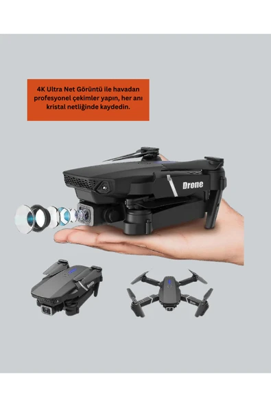 Wifi FPV Canlı Görüntü Aktarımlı Katlanabilir Drone - Resim 2