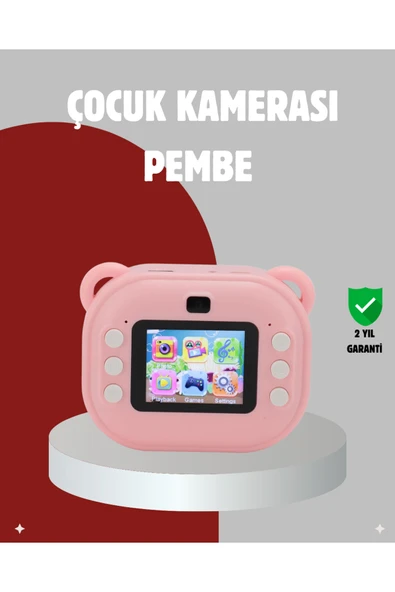 Anında Baskı Özellikli Çocuk Kamerası – 24MP HD Çift Lens, 32GB Hafıza ve Oyun Modu ürün görseli 1