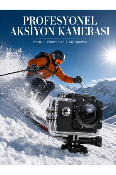 1080P Full HD Spor Kamerası Kompakt ve Dayanıklı Tasarım ürün görseli 1