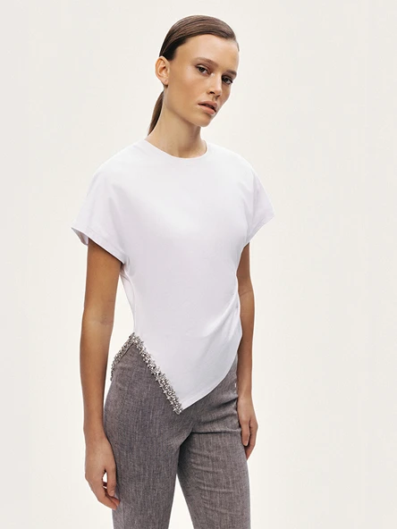 Nocturne Taş Detaylı T-Shirt N26YD70089 ürün görseli 1
