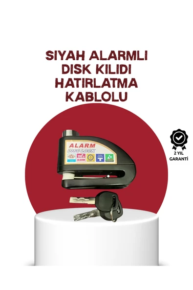 Güvenlik Sensörlü Alarmlı Disk Kilidi Motosiklet ve Bisiklet İçin ürün görseli 1