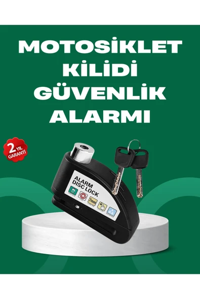 Motosiklet Scooter Bisiklet Tekerlek Disk Kilidi Alarmlı Güvenlik ürün görseli 1