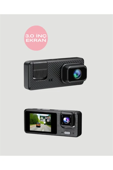 1080P 3 Kameralı Araç DVR -Q301 - Resim 3