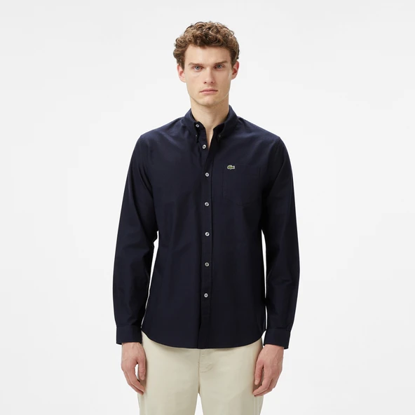 Erkek Regular Fit Düğmeli Yaka Gömlek LACOSTE ürün görseli 1