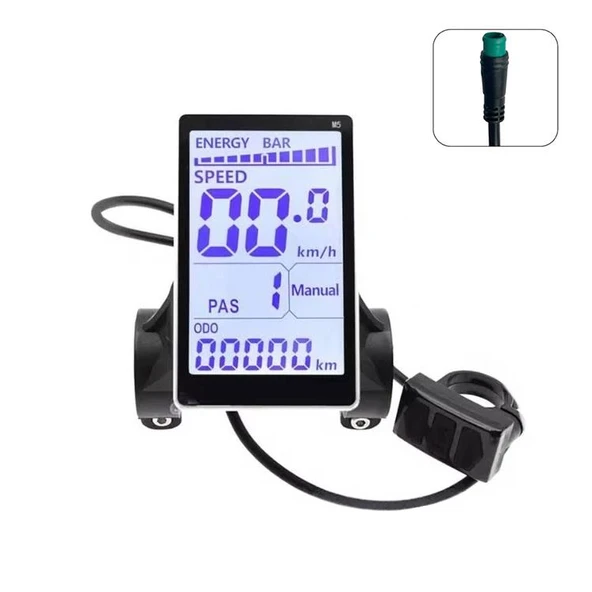 E-BİKE EKRAN HK-M5 48V EKRAN 5 PİN RENKLİ RKS ürün görseli 1
