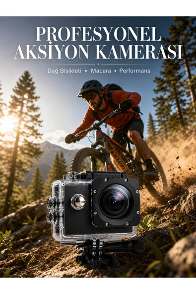Yeni Nesil Full HD Görüntü Kalitesi Sunan Kompakt Aksiyon Kamerası 1080P ürün görseli 1