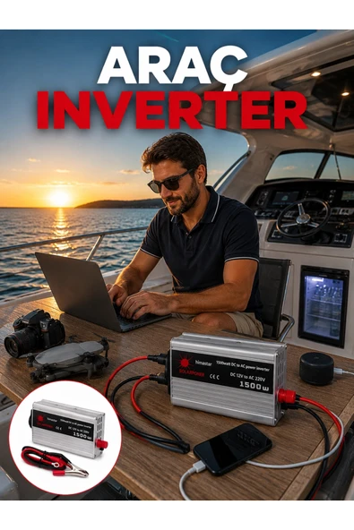 1500W Yüksek Güç Çıkışlı Araç Inverter ürün görseli 1