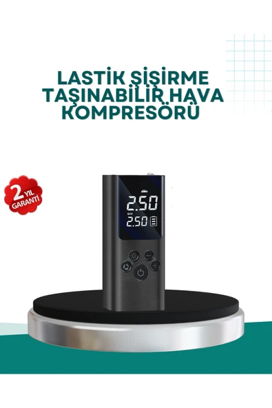 LED Işıklı Dijital Hava Pompası Araba Bisiklet Uyumlu ürün görseli 1