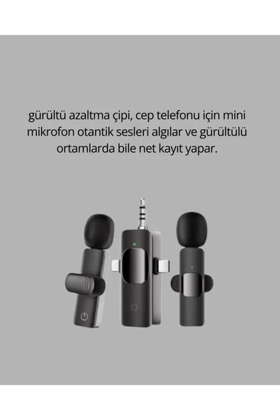 Küçük Boyutlu Mikrofon - 8 Saat Kullanım - Resim 3