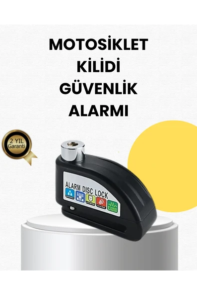 Çelik Gövdeli Alarm Disk Kilidi Motosiklet ve Bisiklet İçin Güvenlik ürün görseli 1