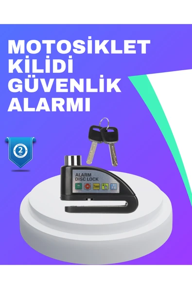 Su Geçirmez Alarm Disk Kilidi Motosiklet Scooter Bisiklet Güvenlik ürün görseli 1