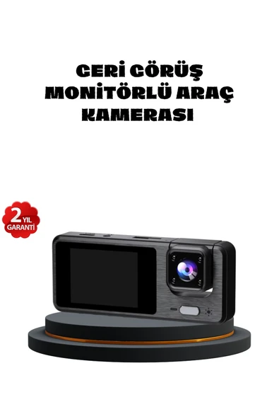 3 Kameralı Araç DVR 1080P Ön + HD Arka + İç Kamera Döngü Kayıt 2’’ Ekran ürün görseli 1