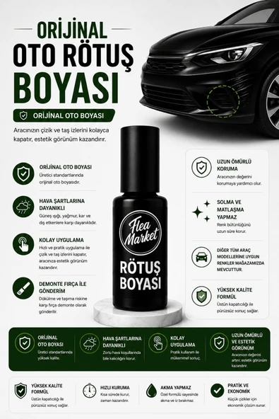 OPEL 22C Karbon Siyah GAR - Çizik Taş İzi Giderici Kendin Yap Fırçalı Rötüş Boyası 20ml. ürün görseli 1