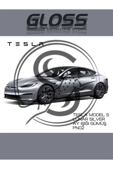 Tesla Model S Lunar Silver(Ayışığı Gümüş) PN02- Profesyonel Rötuş Boyası 30ml. ürün görseli 1